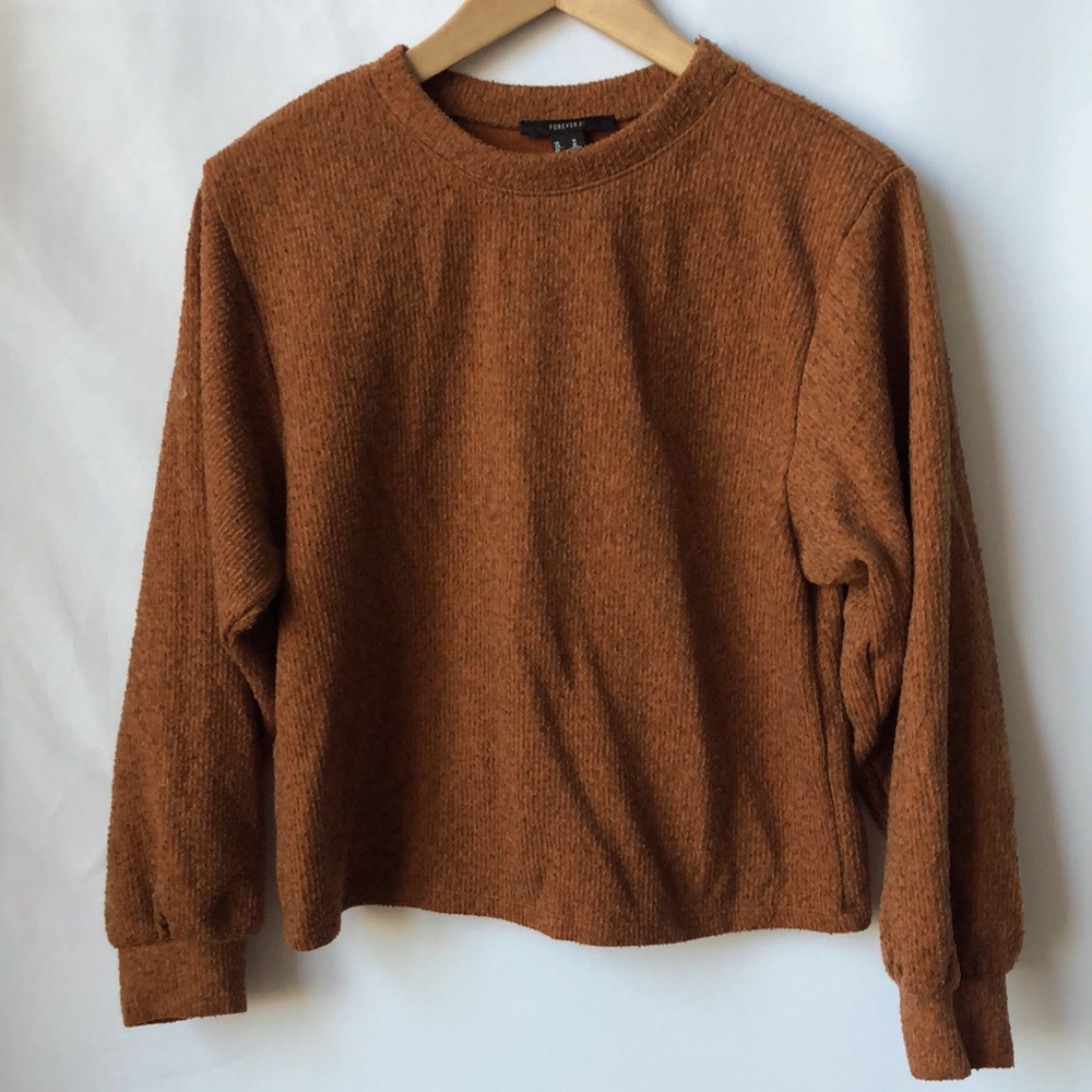 Rust Burnt Orange Long Sleeve‎ Sweater
